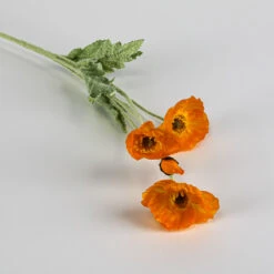 12 Orange Poppy Flowers Silk Flowers 7 12 Orange Poppy Flowers Silk Flowers -Comme Des Garcons Store 03384918538 7251 2