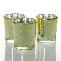 Richland Metallic Gold Mercury Votive Holders Set Of 12