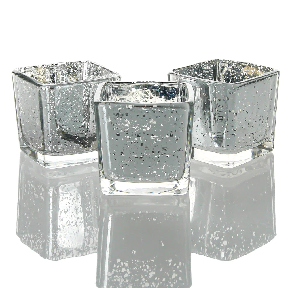 Richland Silver Mercury Square Votive Holder Set Of 72 1 Richland Silver Mercury Square Votive Holder Set Of 72