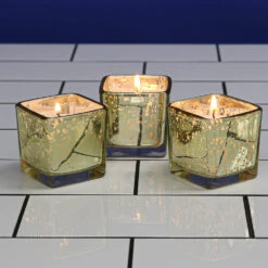 Richland Metallic Gold Mercury Square Votive Holder Set Of 12 7 Richland Metallic Gold Mercury Square Votive Holder Set Of 12 -Comme Des Garcons Store 1158 8130 2
