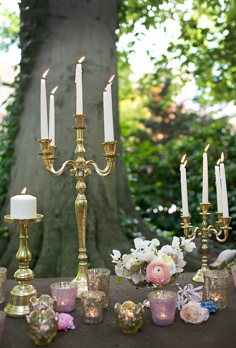 Gold Moretti Candelabra 25in 2 Gold Moretti Candelabra 25in - Image 2