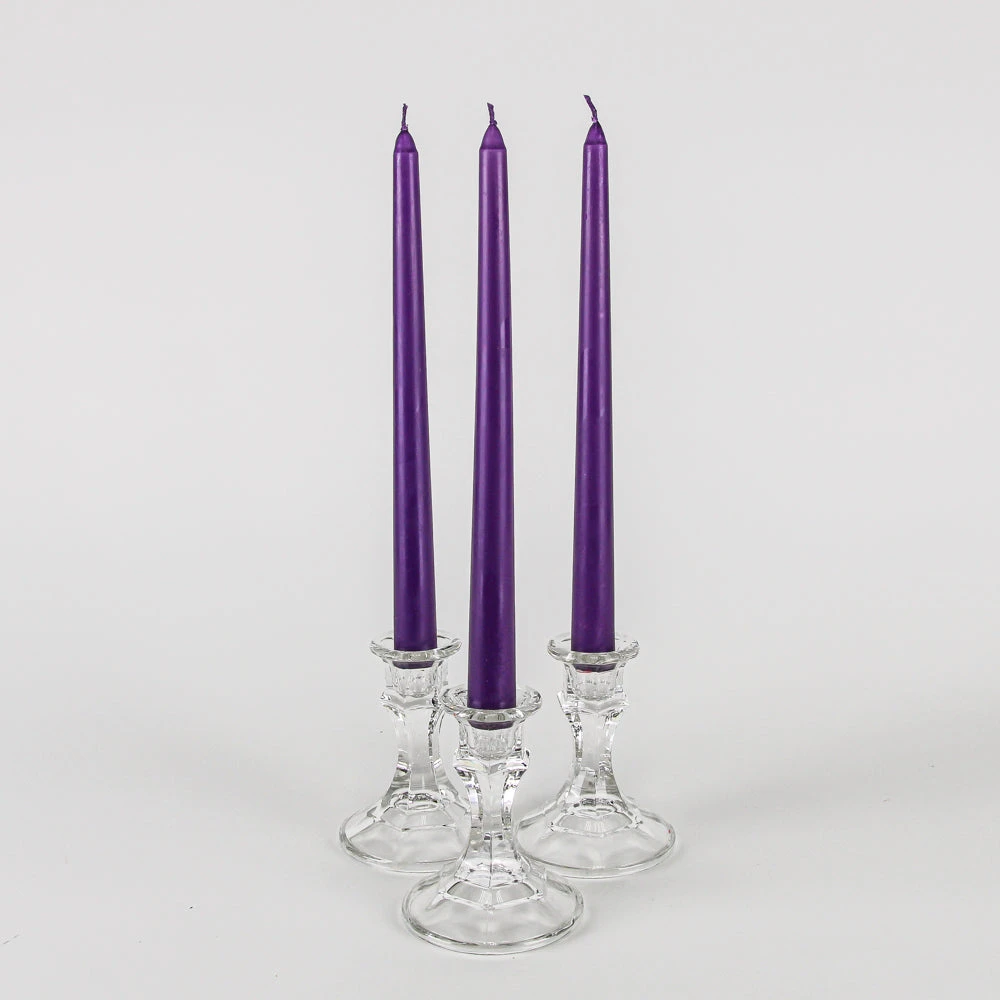 Richland Taper Candles 10" Purple Set Of 50 1 Richland Taper Candles 10" Purple Set Of 50