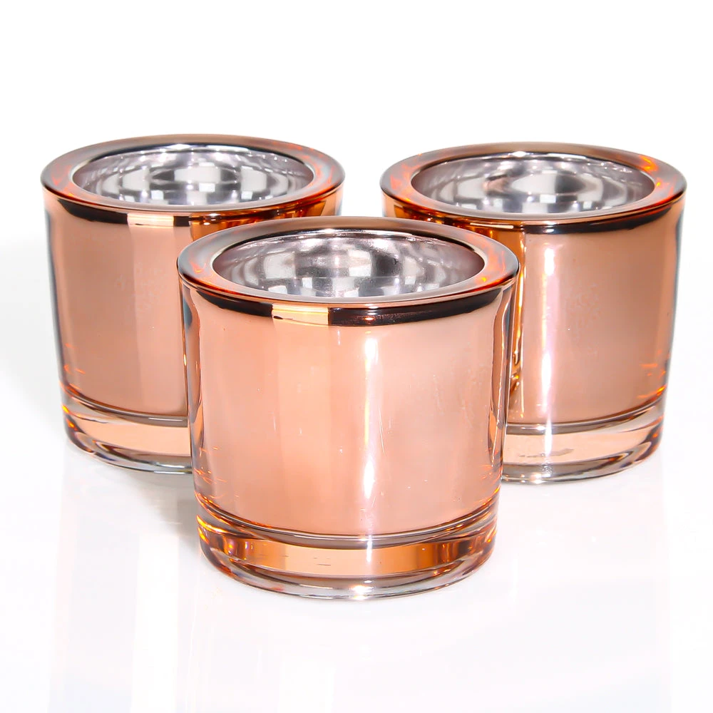 Richland Chunky Votive Holder Rose Gold Mirrored Set Of 12 1 Richland Chunky Votive Holder Rose Gold Mirrored Set Of 12