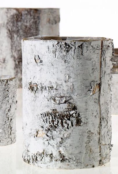 Whitewashed Birch Bark Vase 7x10 5 Whitewashed Birch Bark Vase 7x10 - Image 5