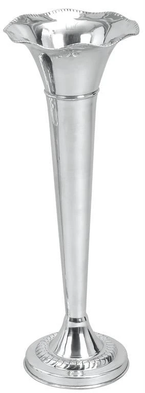 Aluminum 22" Trumpet Flower Vase 2 Aluminum 22" Trumpet Flower Vase - Image 2