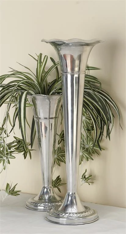 Aluminum 22" Trumpet Flower Vase 1 Aluminum 22" Trumpet Flower Vase