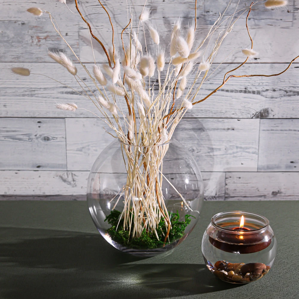 Richland 8" X 7.5" Clear Bubble Ball Vase 2 Richland 8" X 7.5" Clear Bubble Ball Vase - Image 2