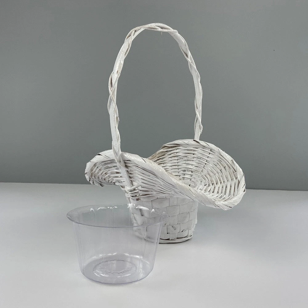 Flower Girl Basket W/ Liner 3 Flower Girl Basket W/ Liner - Image 3