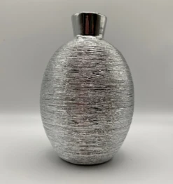 Richland Elegant Vase 6" Silver Ceramic Set Of 4
