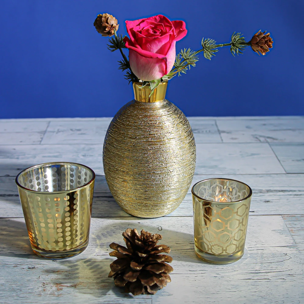 Richland Gold Hexagonal Glass Holder – Small Set Of 72 3 Richland Gold Hexagonal Glass Holder – Small Set Of 72 - Image 3
