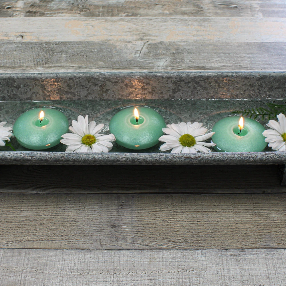 Richland Floating Candles 3" Aqua Green Set Of 12 2 Richland Floating Candles 3" Aqua Green Set Of 12 - Image 2