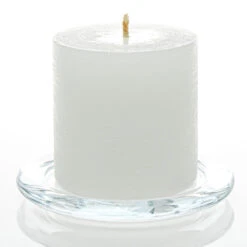 Richland Rustic Pillar Candle 3"x 3" White Set Of 12