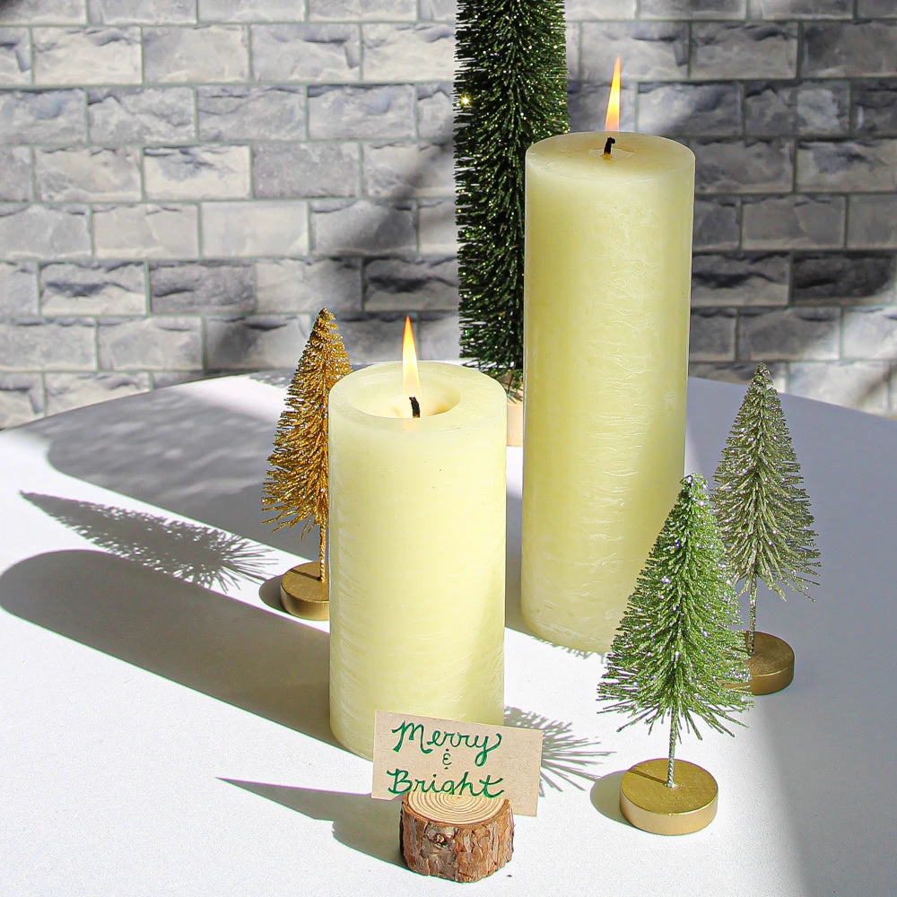 Richland Rustic Pillar Candle 3"x 6" Ivory Set Of 6 2 Richland Rustic Pillar Candle 3"x 6" Ivory Set Of 6 - Image 2