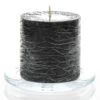 Richland Rustic Pillar Candle 3"x 3" Black Set Of 24