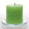 Richland Rustic Pillar Candle 3"x 3" Green Set Of 24