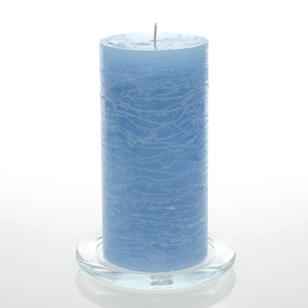 Richland Rustic Pillar Candle 3"x 6" Light Blue Set Of 24 1 Richland Rustic Pillar Candle 3"x 6" Light Blue Set Of 24
