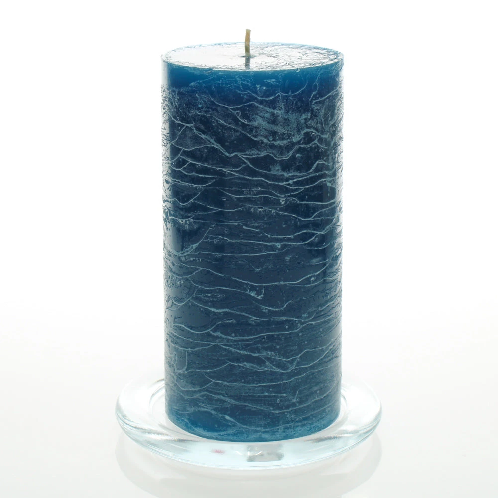 Richland Rustic Pillar Candle 3"x 6" Navy Blue Set Of 6 1 Richland Rustic Pillar Candle 3"x 6" Navy Blue Set Of 6