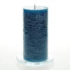 Richland Rustic Pillar Candle 3"x 6" Navy Blue Set Of 12