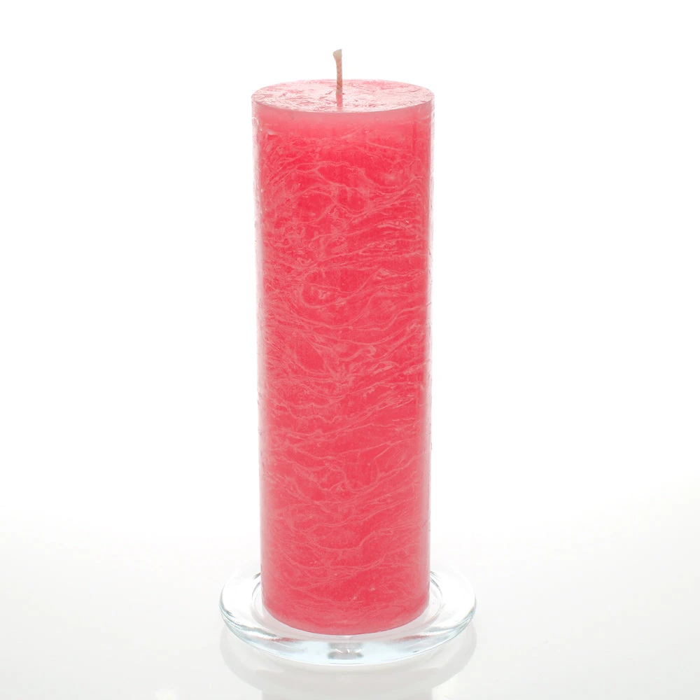 Richland Rustic Pillar Candle 3"x 9" Pink Set Of 12 1 Richland Rustic Pillar Candle 3"x 9" Pink Set Of 12