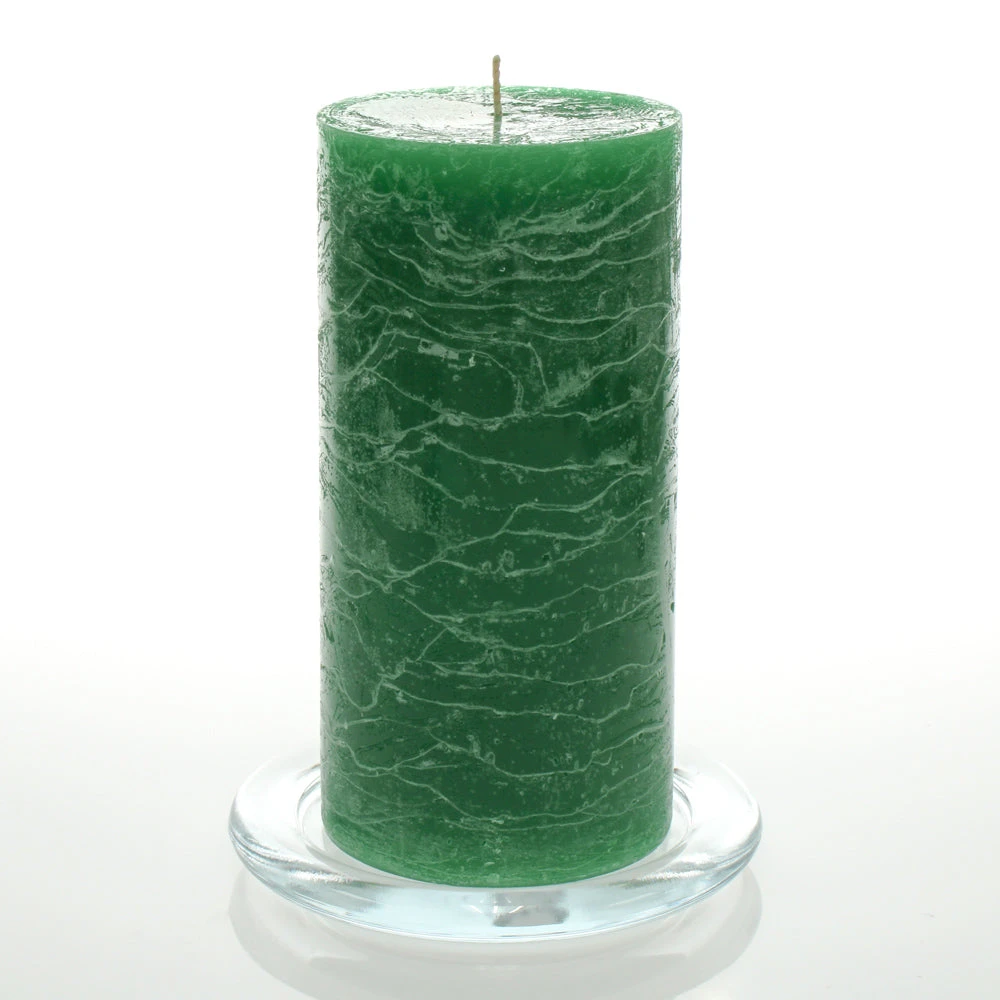 Richland Rustic Pillar Candle 3"x 6" Dark Green Set Of 6 1 Richland Rustic Pillar Candle 3"x 6" Dark Green Set Of 6