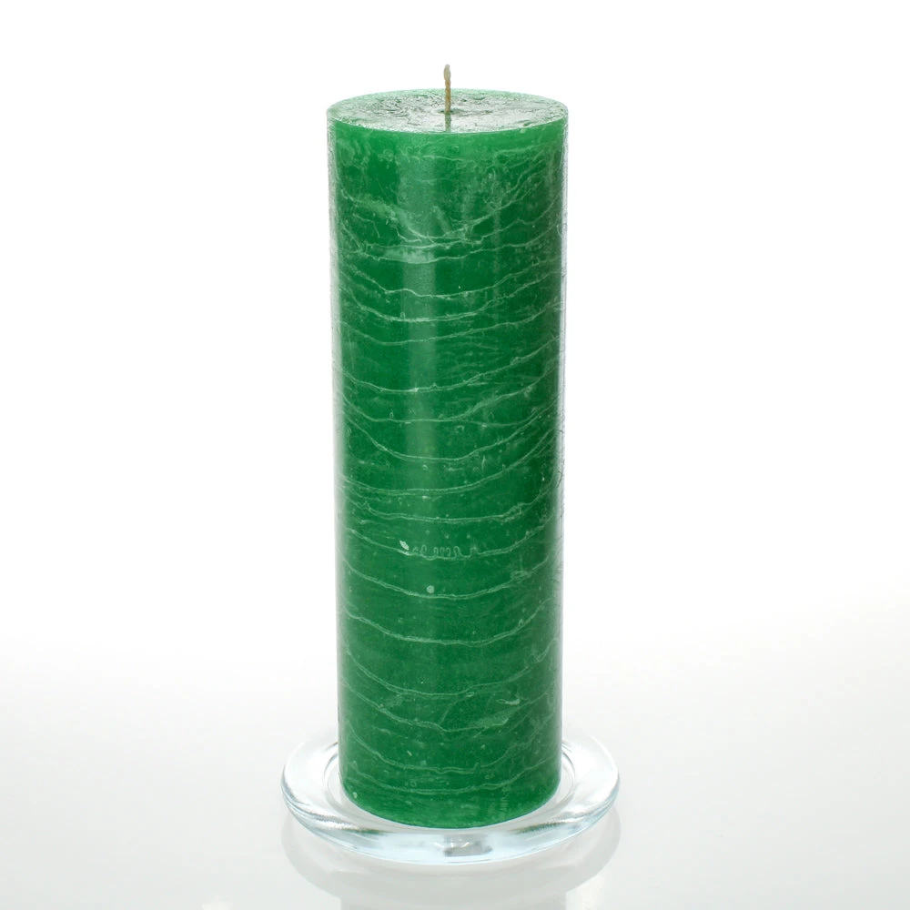 Richland Rustic Pillar Candle 3"x 9" Dark Green Set Of 12 1 Richland Rustic Pillar Candle 3"x 9" Dark Green Set Of 12