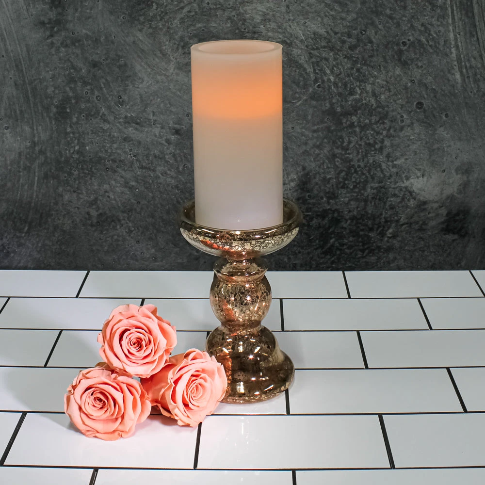 Richland Flameless LED Pillar Candles 3"x6" White Set Of 6 3 Richland Flameless LED Pillar Candles 3"x6" White Set Of 6 - Image 3