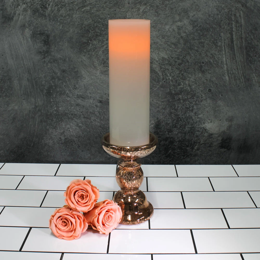 Richland Flameless LED Pillar Candles 3"x9" White Set Of 6 3 Richland Flameless LED Pillar Candles 3"x9" White Set Of 6 - Image 3