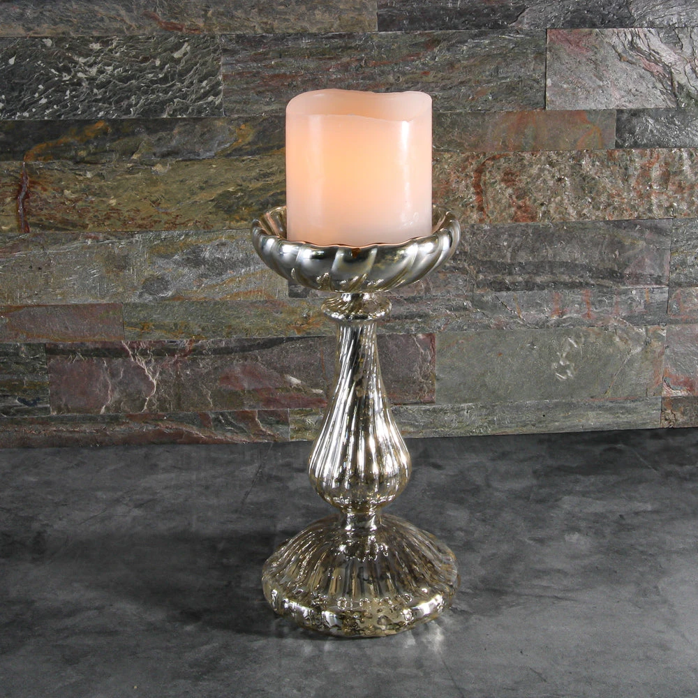 Richland Flameless LED Wavy Top Pillar Candle White 3"x3" Set Of 6 2 Richland Flameless LED Wavy Top Pillar Candle White 3"x3" Set Of 6 - Image 2