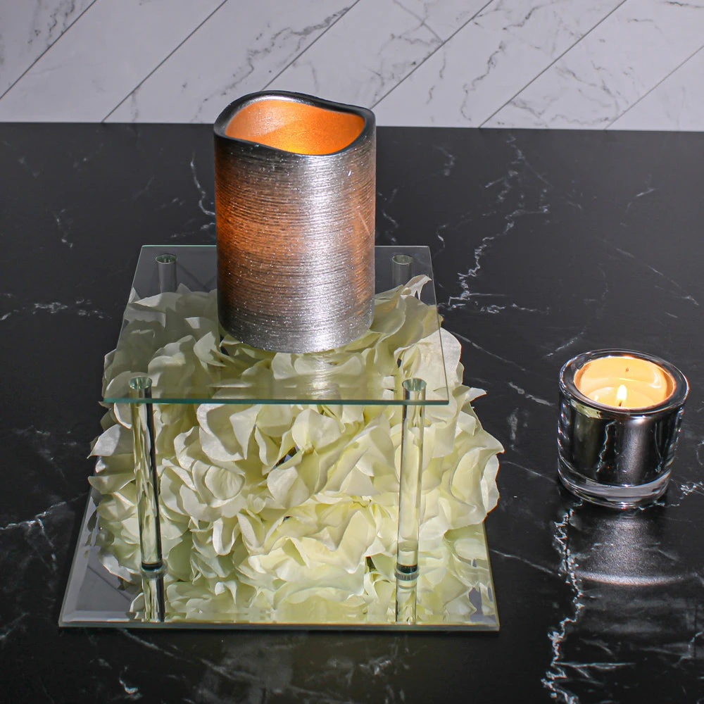 Richland Silver Metallic Wavy Top LED Candle - Set Of 12 3 Richland Silver Metallic Wavy Top LED Candle - Set Of 12 - Image 3