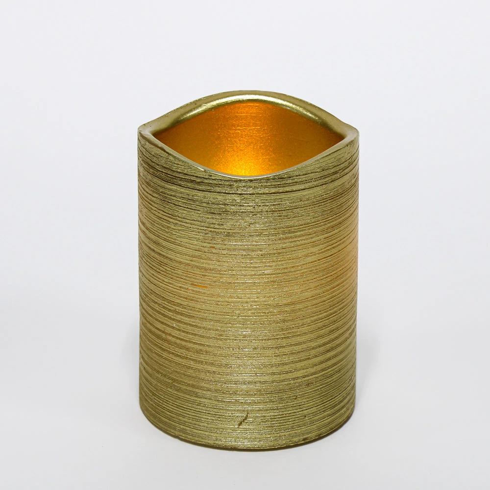 Richland Gold Metallic Wavy Top LED Candle - Set Of 12 2 Richland Gold Metallic Wavy Top LED Candle - Set Of 12 - Image 2