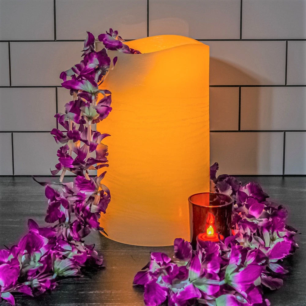 12 Purple Orchid Flower Leis 2 12 Purple Orchid Flower Leis - Image 2