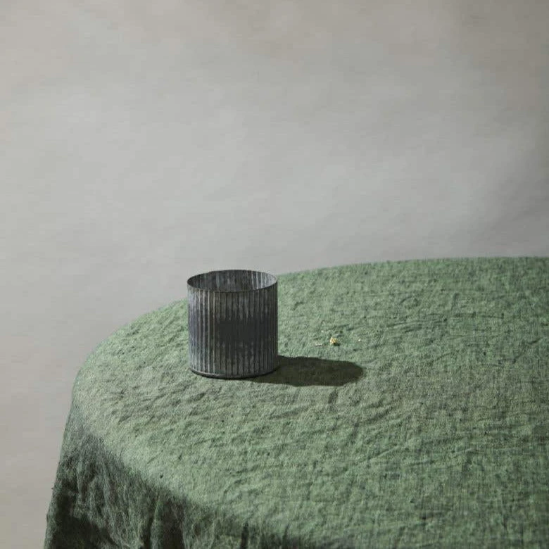 Norah Corrugated Zinc Pot Vase 3.25"x3" Set Of 6 4 Norah Corrugated Zinc Pot Vase 3.25"x3" Set Of 6 - Image 4