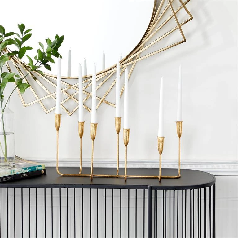 Richland Cosmos Gold Candelabra 21" 2 Richland Cosmos Gold Candelabra 21" - Image 2