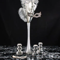 White Glass Eiffel Tower Vase 16" 3 White Glass Eiffel Tower Vase 16" -Comme Des Garcons Store 87260201615 3848