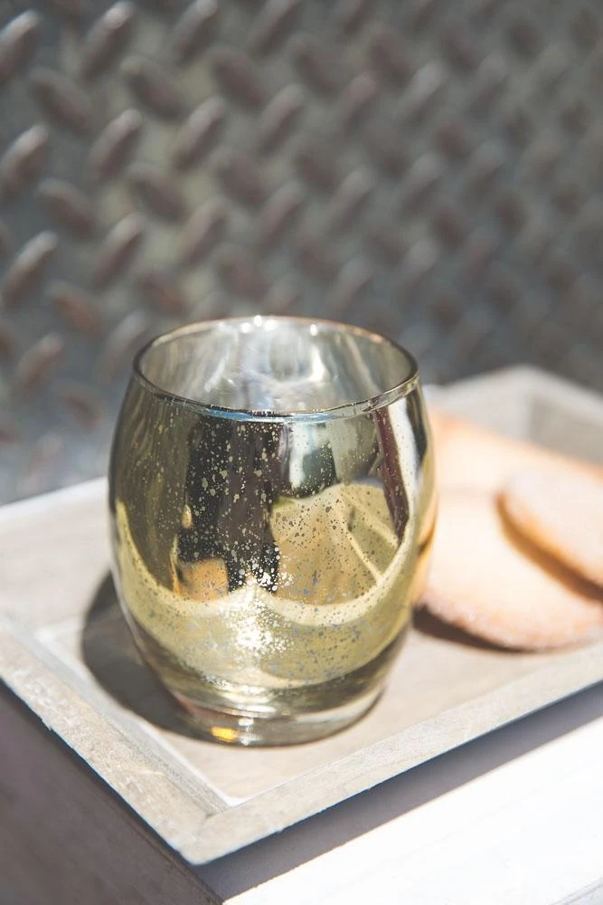 Richland Grande Hurricane Votive Holder Gold Mercury Set Of 12 2 Richland Grande Hurricane Votive Holder Gold Mercury Set Of 12 - Image 2