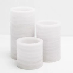 Richland Flameless LED Pillar Candle Marble 4" X 6" 8 Richland Flameless LED Pillar Candle Marble 4" X 6" -Comme Des Garcons Store 91009 91010 91011 2