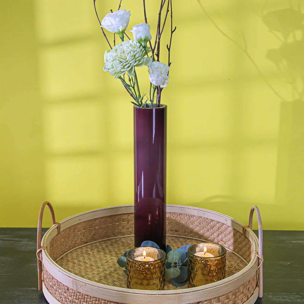 Richland Corine Cylinder Vase Mauve Set Of 6 2 Richland Corine Cylinder Vase Mauve Set Of 6 - Image 2