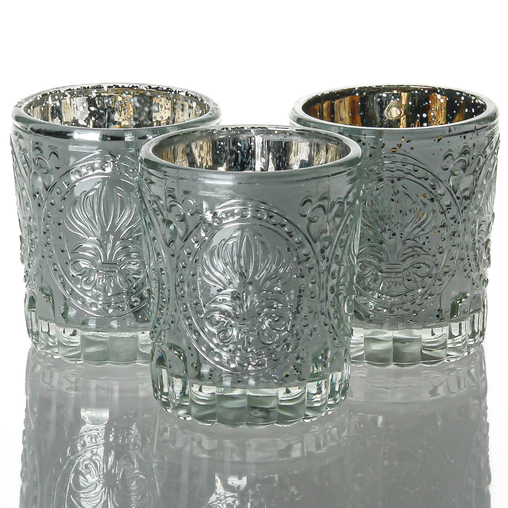 Richland Mercury Votive Holders Primrose Silver Set Of 12 1 Richland Mercury Votive Holders Primrose Silver Set Of 12
