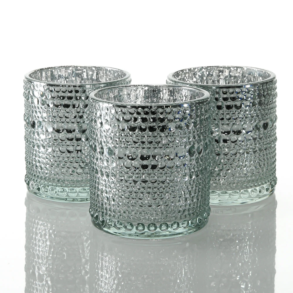 Richland Mercury Candle Holder Pearly Silver Small Set Of 36 1 Richland Mercury Candle Holder Pearly Silver Small Set Of 36