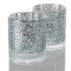 Richland Mercury Candle Holder Pearly Silver Large Set Of 24