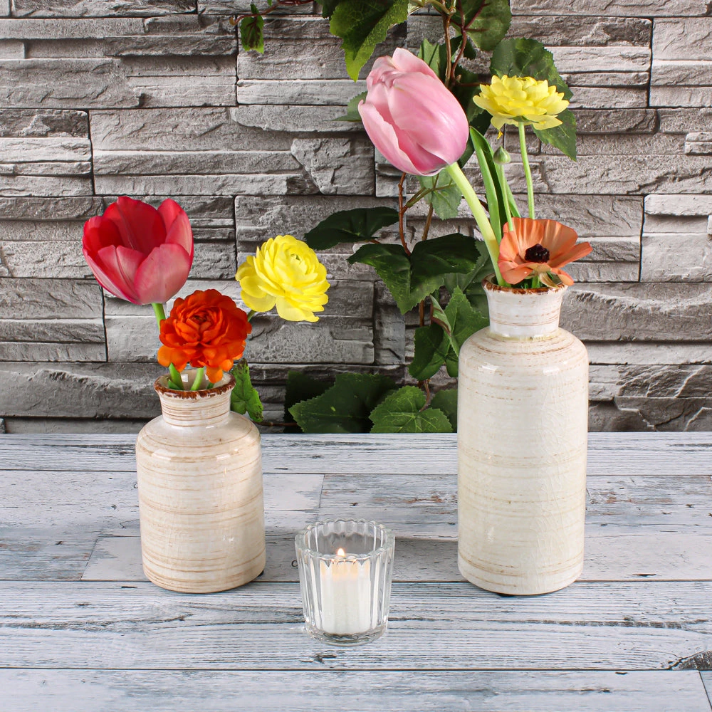 Richland Farmhouse White Ceramic Vase 5" Set Of 12 2 Richland Farmhouse White Ceramic Vase 5" Set Of 12 - Image 2