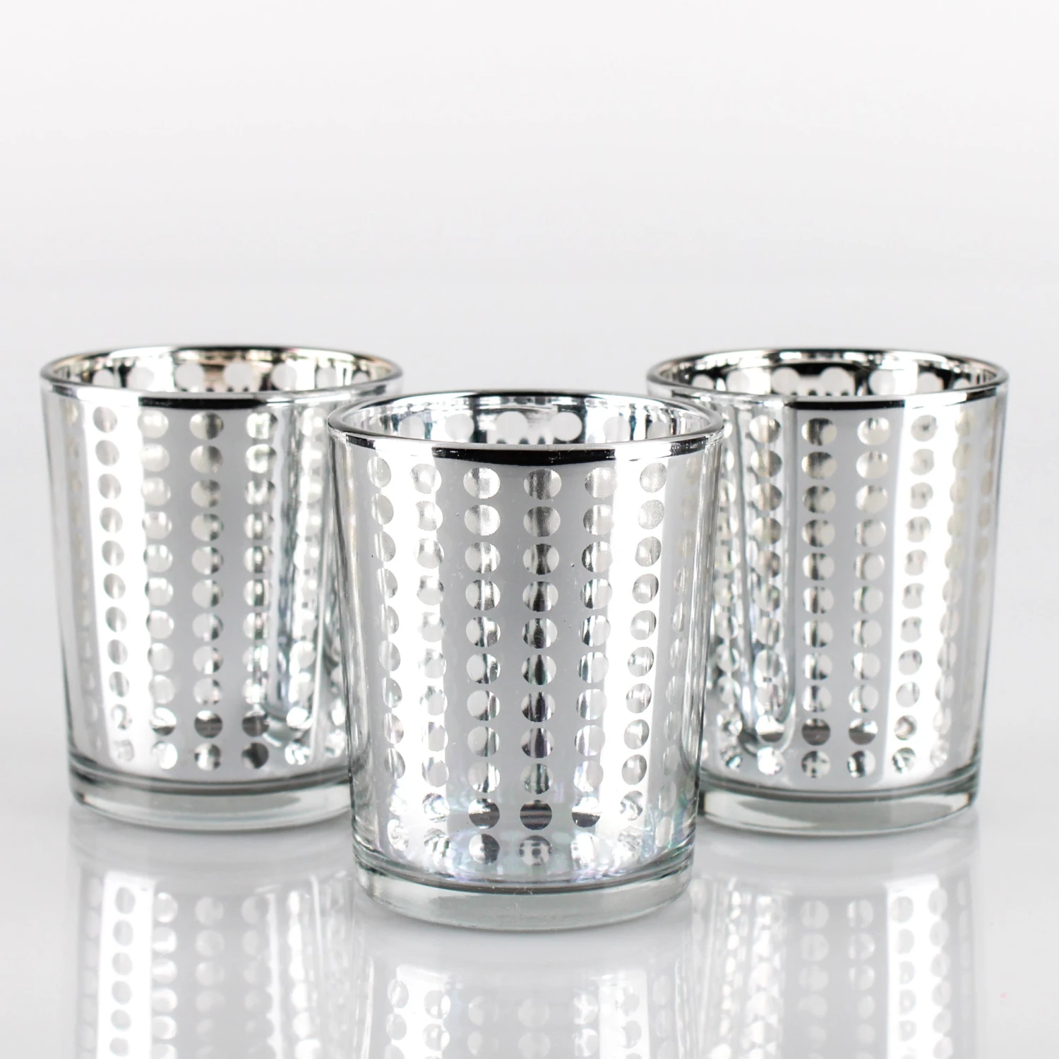 Richland Silver Dotted Glass Holder – Small Set Of 72 1 Richland Silver Dotted Glass Holder – Small Set Of 72