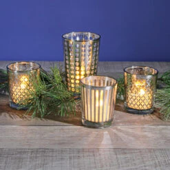Richland Silver Lattice Glass Holder - Small Set Of 12 5 Richland Silver Lattice Glass Holder - Small Set Of 12 -Comme Des Garcons Store 9371 9369 9521 8037