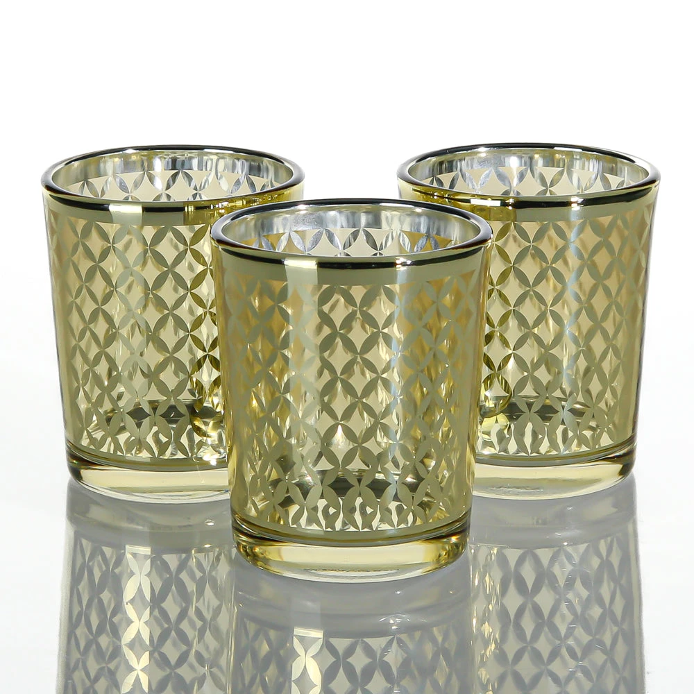 Richland Gold Lattice Glass Holder - Small Set Of 72 1 Richland Gold Lattice Glass Holder - Small Set Of 72