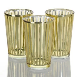 Richland Gold Stripe Glass Holder - Large Set Of 48