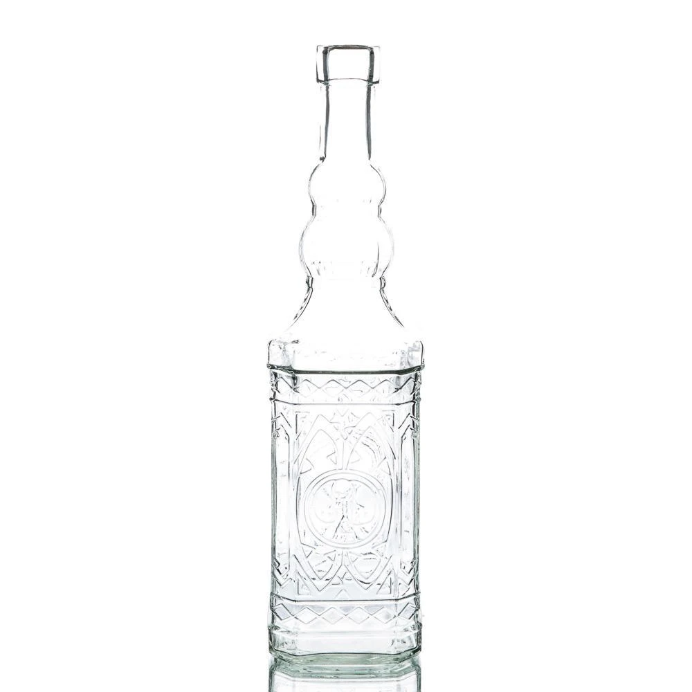 Richland Vintage Square Glass Bottle Clear Set Of 6 1 Richland Vintage Square Glass Bottle Clear Set Of 6
