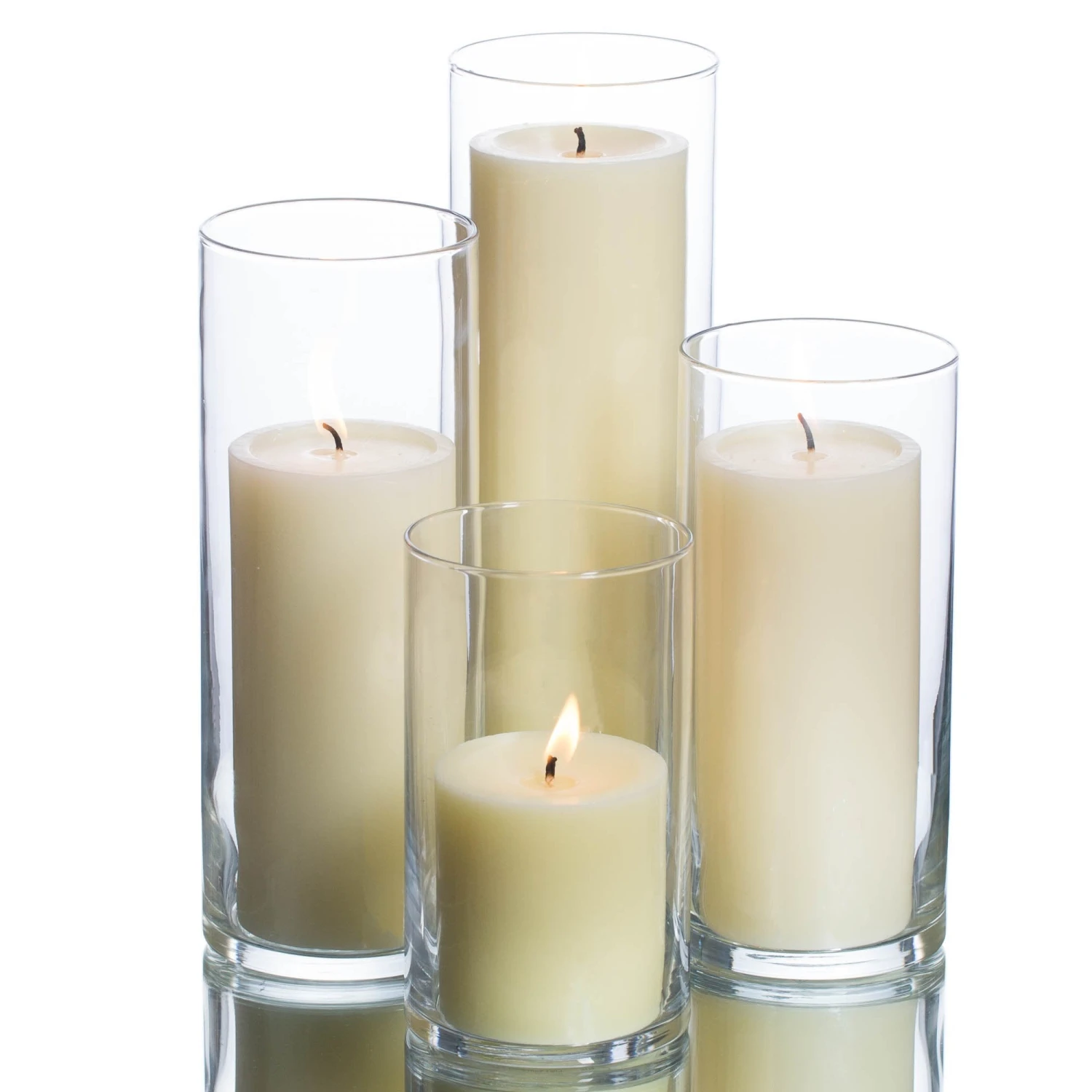 Richland Pillar Candles & Eastland Cylinder Holders Set Of 4 3 Richland Pillar Candles & Eastland Cylinder Holders Set Of 4 - Image 3