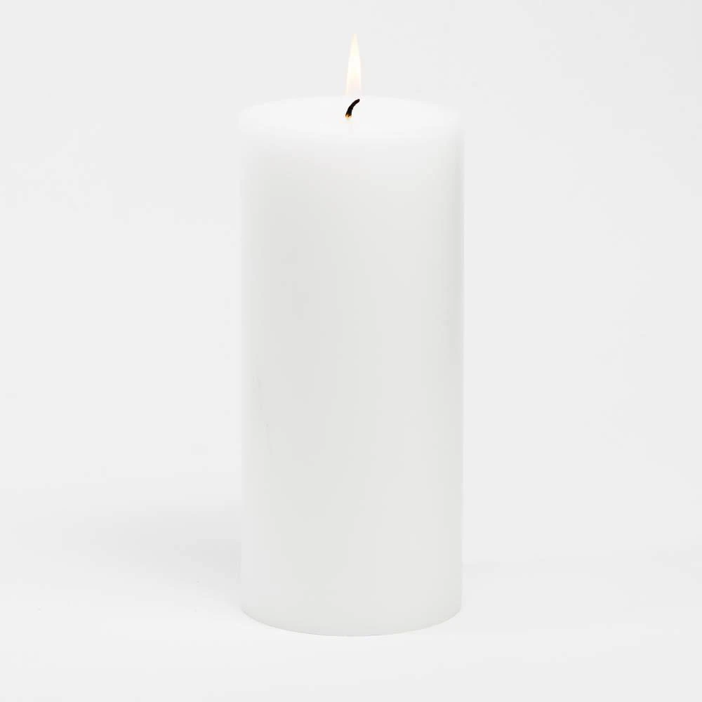 Richland 4" X 9" White Pillar Candles Set Of 6 1 Richland 4" X 9" White Pillar Candles Set Of 6