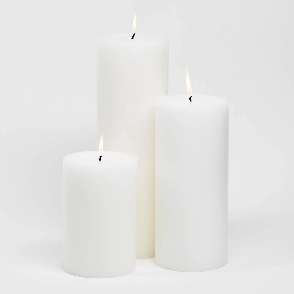Richland Pillar Candles 4"x6", 4"x9" & 4"x12" White Set Of 18 1 Richland Pillar Candles 4"x6", 4"x9" & 4"x12" White Set Of 18