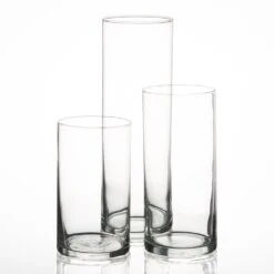 Eastland Cylinder Pillar Candle Holders 6" , 7.5" & 10.5" Set Of 36